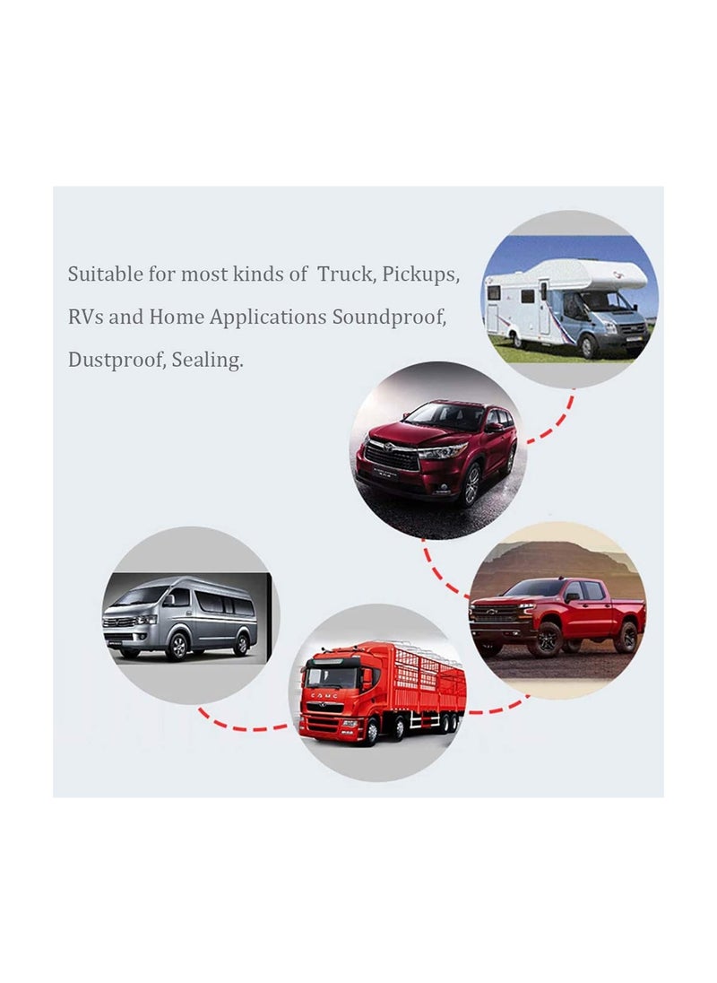 SYOSI - Car Door Seal, EPDM Car Rubber Seal Strip, 3m Adhesive Tailgate Seal for Pickups, Truck, Auto Car, Car Weather Stripping, Soundproof, Noise Reduction, Dustproof, High Temperature Resistance(1 Pack) - Image 1