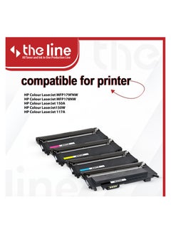 The Line The Line 117A W2070A W2071A W2072A W2073A Compatible Toner Cartridge Set for HP Color Laser 150nw 150a MFP 179fnw 178nw 178nwg 179fwg Printer (Black Cyan Yellow Magenta)  - Image 2