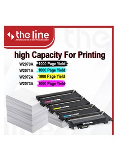 The Line The Line 117A W2070A W2071A W2072A W2073A Compatible Toner Cartridge Set for HP Color Laser 150nw 150a MFP 179fnw 178nw 178nwg 179fwg Printer (Black Cyan Yellow Magenta)  - Image 3