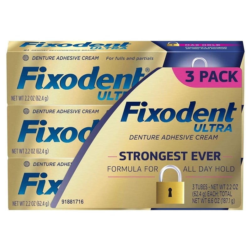 Fixodent Ultra Max Hold Dental Adhesive (2.2 oz. 3 pk.) - Image 1