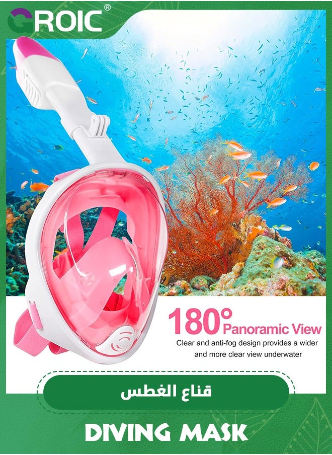 GROIC Snorkeling Gear for Adults, Full Face Snorkel Mask Snorkeling Gear with Anti-Fog Full face Dive Mask and Detachable Camera Mount Snorkeling Set for Adults Underwater Swimming Adult Dry Snorkel Set  - Image 4