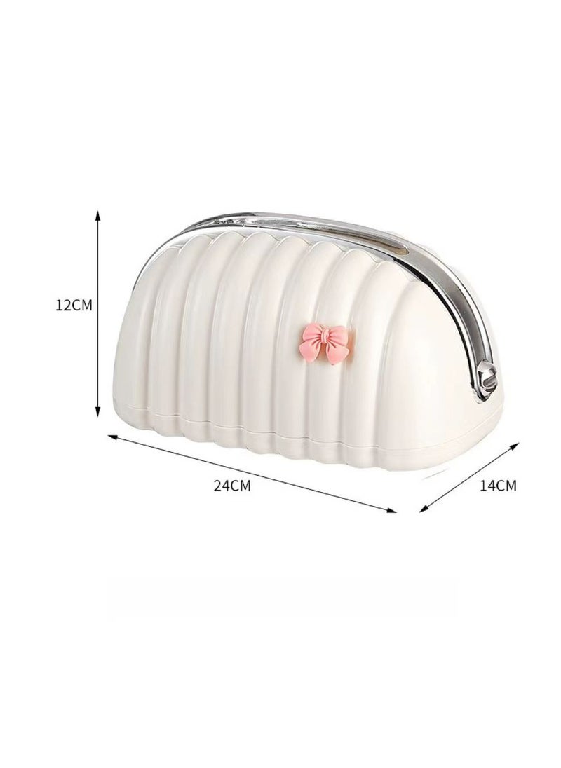 Generic - Tissue Box Cover，Can Be Used In Cars, Bathrooms, Dressers, Dining Rooms, Bedrooms, Offices, Etc., Easy Access, Paper Towel Dispenser, White - Image 1