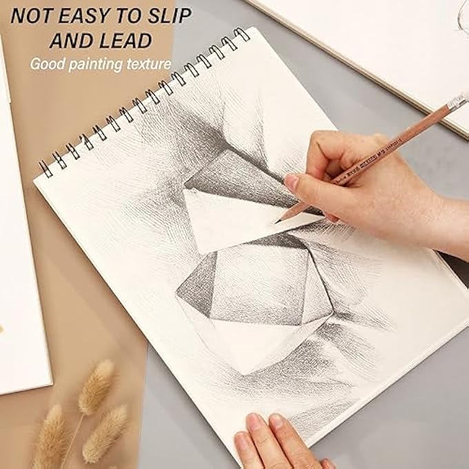 SKETCHBOOK TOP SPIRAL BOUND SKETCH PAD, 9 X 12 INCH,100GSM THICK PAPER,50 SHEETS 100 PAGES,ART SKETCH BOOK AESTHETIC CUTE DRAWING WRITING PAPER,FOR GIRLS WOMEN-SUN MOON - Image 5