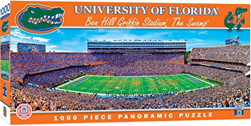 MasterPieces - 1000 Piece Jigsaw Puzzle, NCAA Florida Gators, Panoramic Football Stadium View, Fun for Adults and Family, 13"x39" - Image 1