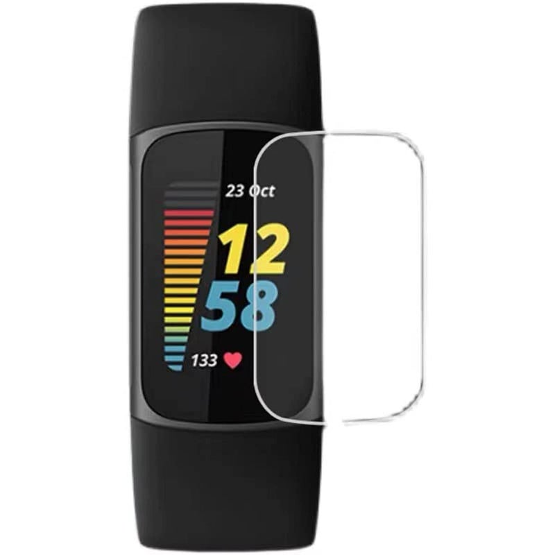 SYOSI Fitbit Charge 5 8-Pack Flexible Full Coverage Clear TPU Screen Protector, Case Friendly - Image 3