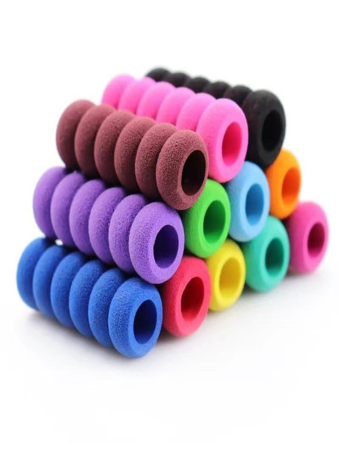 Essivox 12Pcs Colorful Foam Pencil Grips, Writing Aid for Right and Left-Handed Use, Soft Slip-On Holders for Pens, Paint Brushes, Drawing and Handwriting (6) - Image 5