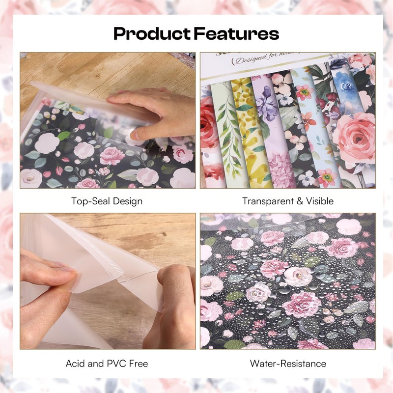 Csyidio 20 PCS 6x6inch Scrapbook Paper Storage with Lid, Clear Plastic Sleeves with 24 Label Stickers, Paper Storage Organizer for Scrapbook, Cardstock, Origami Paper, Cookie Stencil - Image 5