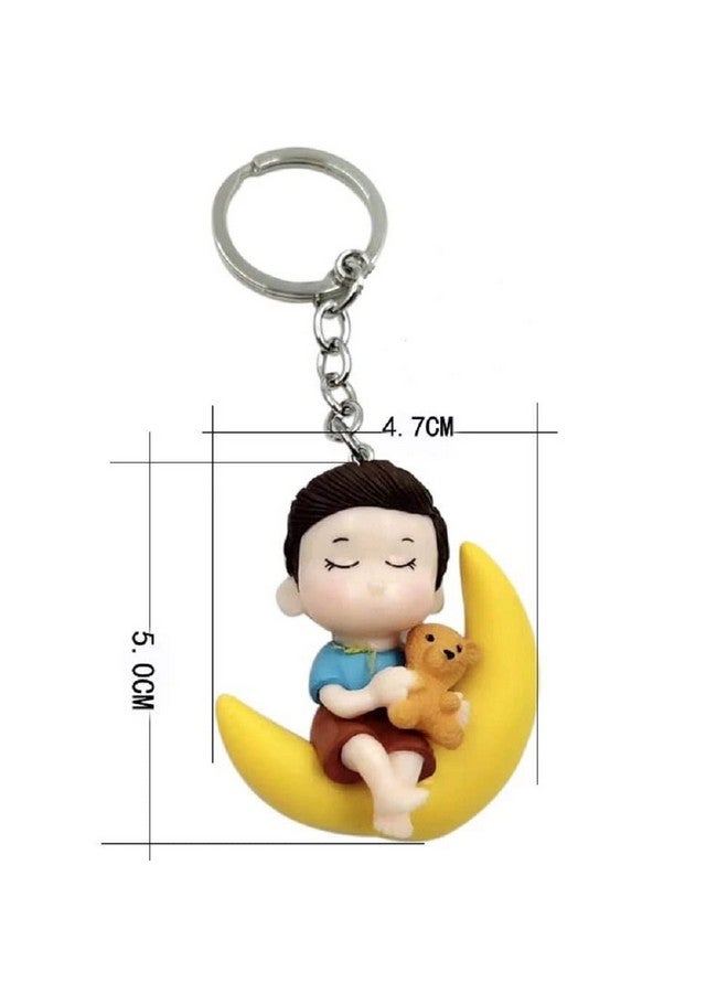 RainSound Girl & Boy Moon Design Cute Couple keychain & Keyring - Image 5