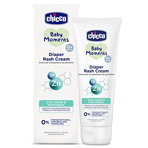 Chicco Baby Moments Diaper Rash Cream, New Advanced Triple Protection Skin Shield Formula with Natural Ingredients to Prevent Rashes & Irritation, No Phenoxyethanol & Parabens (100g) - Image 1
