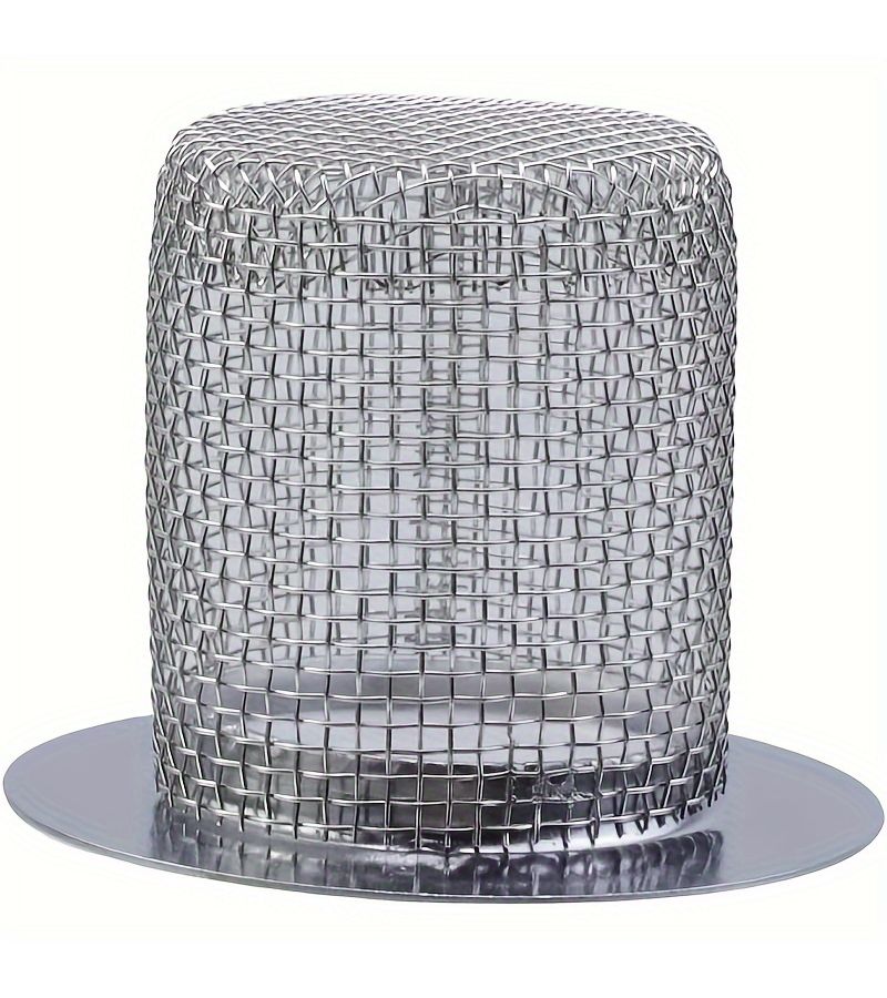4 Pack Stainless Steel Bathroom Sink Drain Strainers for Hair Catch Shower Tub - Image 2