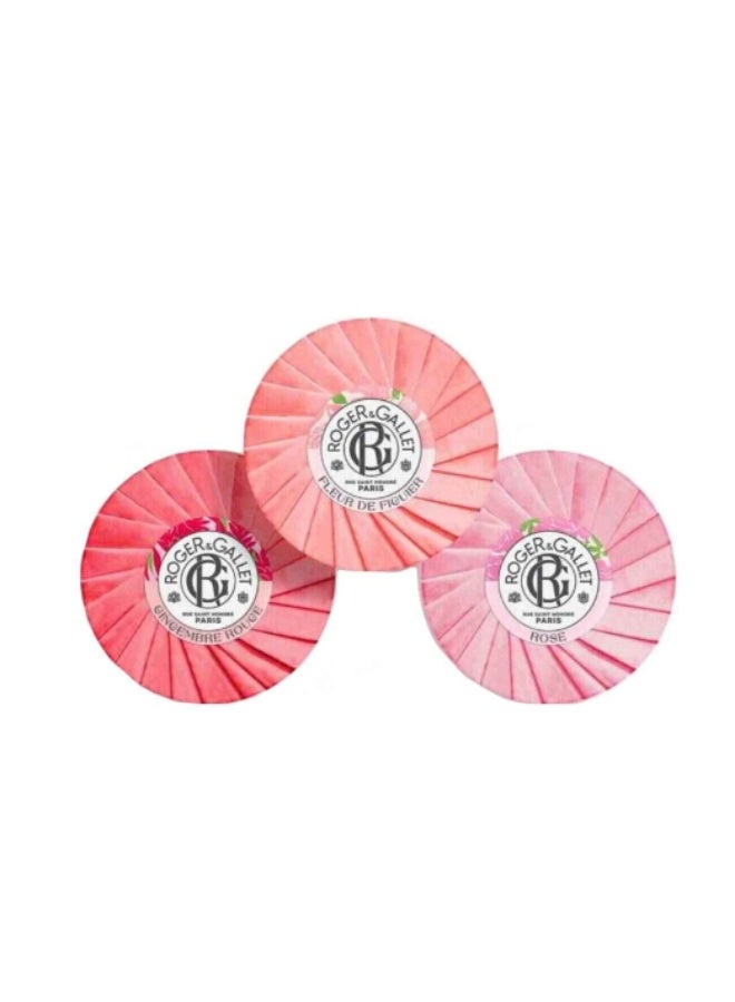 Roger & Gallet Rose + Fleur De Figuier + Gingembre Rouge Soap Gift Set - Image 3
