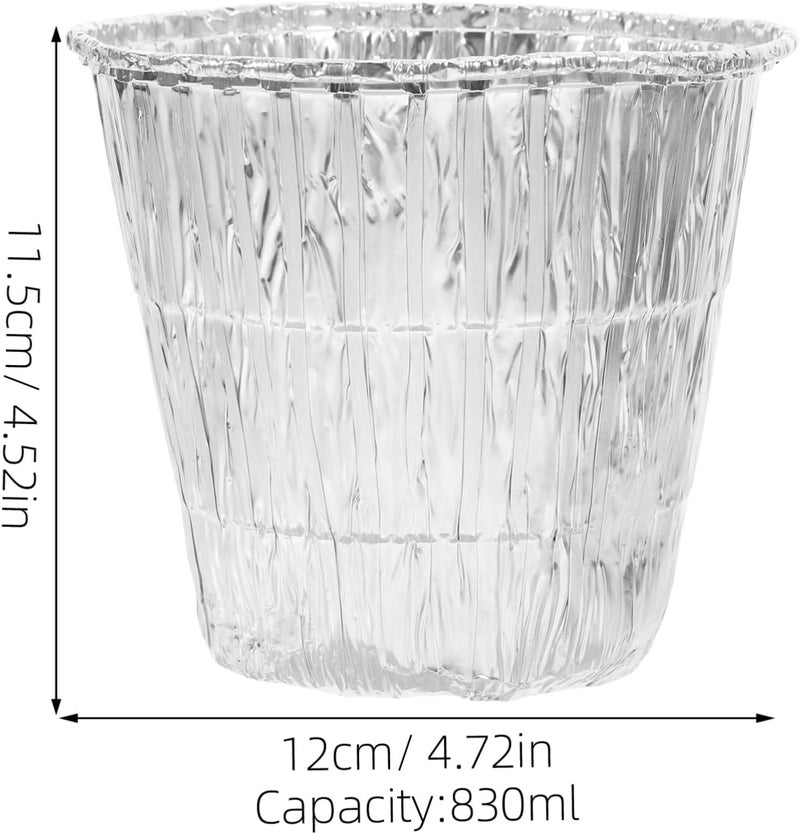 10Pcs Disposable Aluminum Foil Grease Bucket Liners for Bbq Grills and Smokers Large Capacity Drip Tray Liners for Outdoor Cooking Baking Steaming and Oil Splash Prevention - Image 2