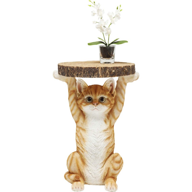 Kare Design Animal Motif Ms Cat Table BrownOrange 51x34x33 cm