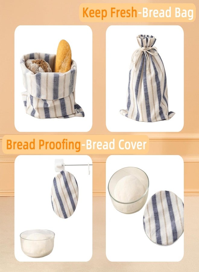 ZHYEEDAA Sourdough Bread Bags, Homemade Bread Bag with BPA-free Moisture-proof Lining, Multi-Use for Bread/Fruits/Nuts/Snacks Storage, Keep Bread Fresh Up to Days - Image 4