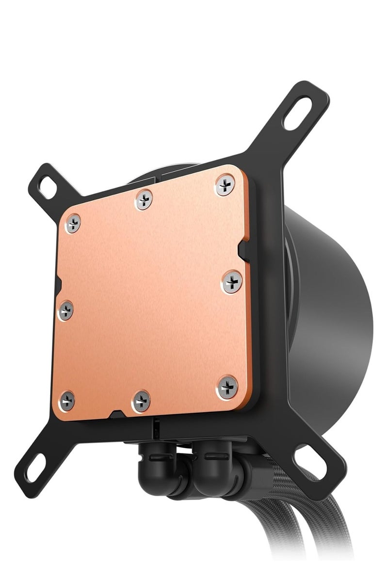 ان زد اكس تي مبرد وحدة المعالجة المركزية السائل Kraken Plus 360 RGB AIO مقاس 360 مم مع شاشة LCD مقاس 1.54 بوصة، ومراوح RGB، ومضخة توربينية NZXT (1200-2800 دورة في الدقيقة)، ومبرد من الألومنيوم، و3 مراوح RGB Core مقاس 120 مم، ومتوافق مع Intel LGA 1851/1700/1200/115X وAMD AM5/AM4، وتشغيل هادئ، وتحكم ببرنامج CAM، لون أسود | RL-KR360-B2 - Image 4