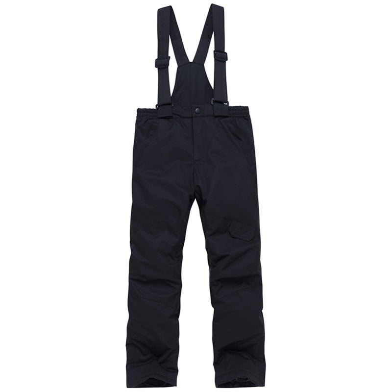 Kids Skiing Pants: Black M Premium Polyester Wear-Resistant Water-Resistant - High-Quality Cotton Thermal Insulation Winter Skiing Pants for Cold Outdoor Snow Activities - Image 1