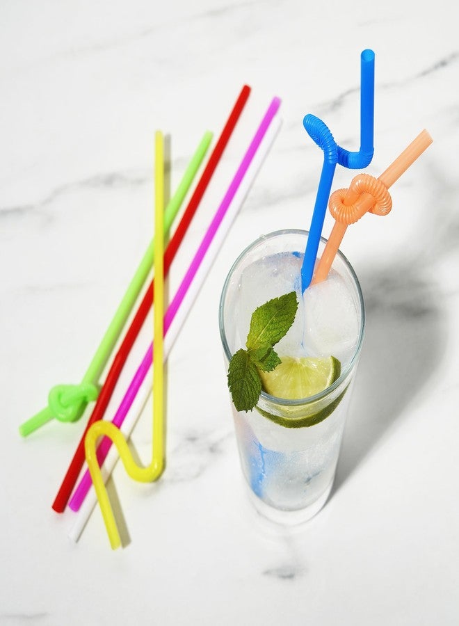 True Ultra Bendy Straw Disposable Flexible Long Plastic Straws for Cocktails Smoothies Iced Coffee, Home Bar, Party Supplies, Set of 50, Multicolor - Image 4