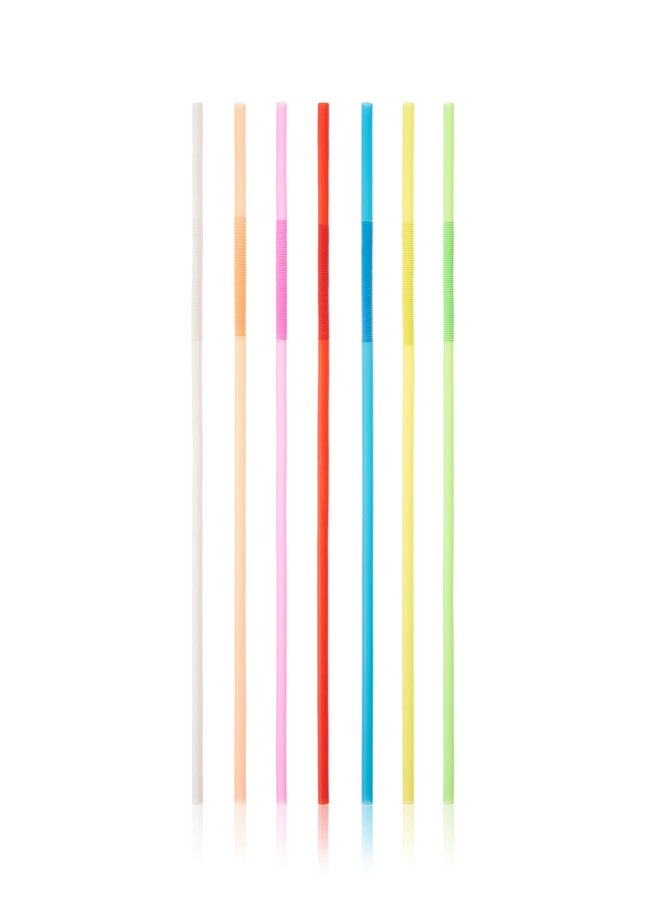 True Ultra Bendy Straw Disposable Flexible Long Plastic Straws for Cocktails Smoothies Iced Coffee, Home Bar, Party Supplies, Set of 50, Multicolor - Image 1