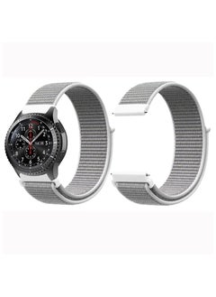 Generic 20mm Quick Release Watch Band Replacement Nylon Strap for Universal Samsung Watch/Huawei GT3,Silver  - Image 2