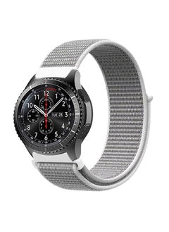 Generic 20mm Quick Release Watch Band Replacement Nylon Strap for Universal Samsung Watch/Huawei GT3,Silver  - Image 3
