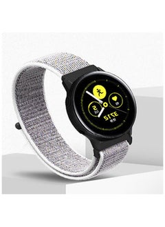Generic 20mm Quick Release Watch Band Replacement Nylon Strap for Universal Samsung Watch/Huawei GT3,Silver  - Image 4