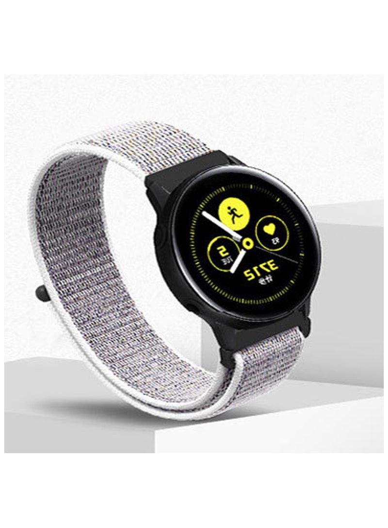 20mm Quick Release Watch Band Replacement Nylon Strap for Universal Samsung Watch/Huawei GT3,Silver  - Image 4