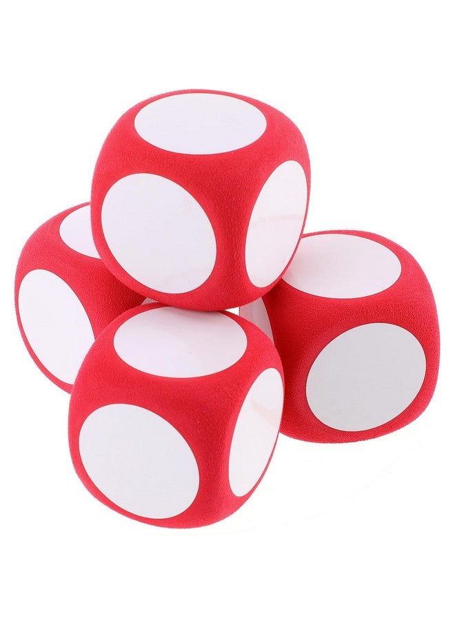 Alasum 4pcs Large Writable Foam Dice - 2.36 Inch Blank Red Dice for Classroom, Games, and DIY Activities - Reusable and Lightweight Teaching Supplies - Image 1