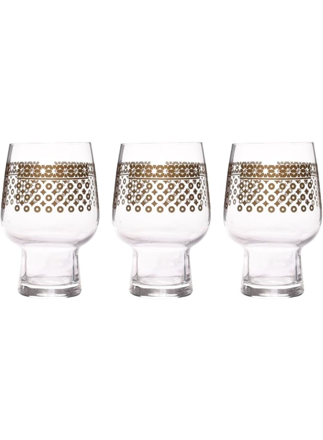 Dimlaj Cascade Crystal Tumbler Set- 3 Pieces