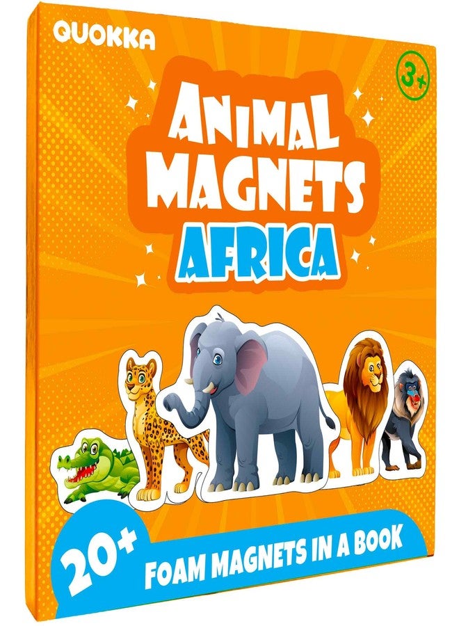 QUOKKA Travel Magnetic Puzzles for Toddlers 1-3 - 20+Pcs Africa Game with Extra-Long Play Book - Fun Travel Game Toy for Kids Ages 3-5 - Strong Magnets for Car Activities - Fun Toddler Puzzle Ages 2-4 - Image 1