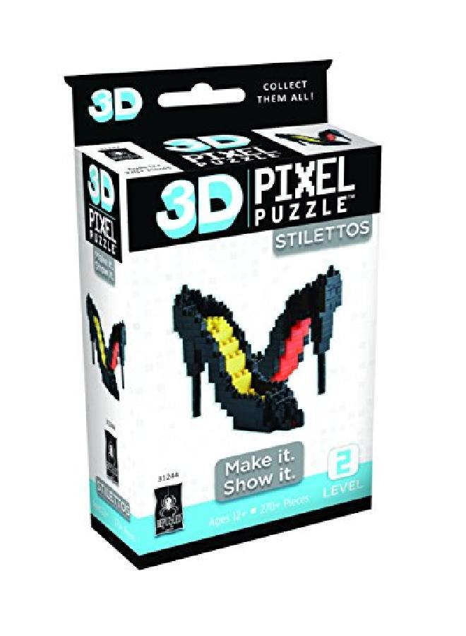 3D Pixel Puzzle Stilletos 270 Pieces High Heel Shoes
