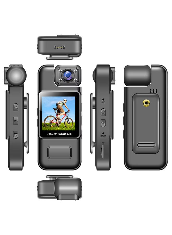 4K WiFi Body Camera with Audio and Video Wearable Body Cam Camcorder 180° Rotatable Lens Motion Detection Back Clip for Law Enforcement Delivery Personal Traveling Outdoor Sports,128GB Included - Image 4