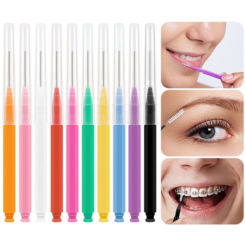 Interdental Brushes 0.4mm Medium Bristle Precise Cleaning Tooth Gap Cleaner - Reliable Quality Oral Care Tool for Adult Post-Meal & Bracket Oral Cleaning - Image 4
