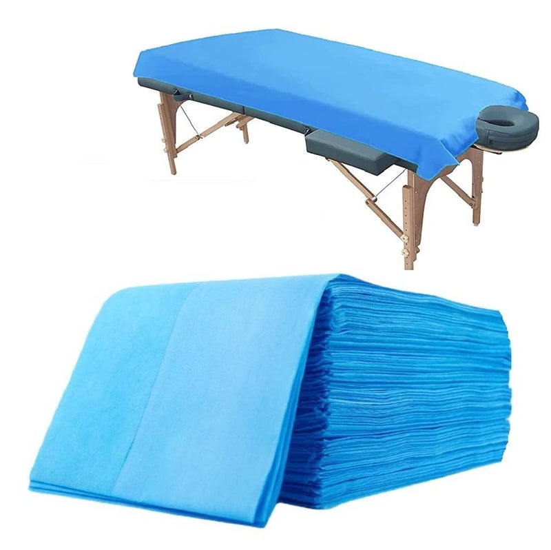KUDIZE Disposable Non-Woven Bed Sheet for Hospital, Hotel, Spa and Beauty Parlor (Blue, 31 x 72 Inch/78 x 182 cm) (Pack of 10) - Image 5