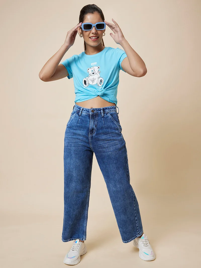 globus Globus Women Blue Boyfriend Fit Light Fade Jeans