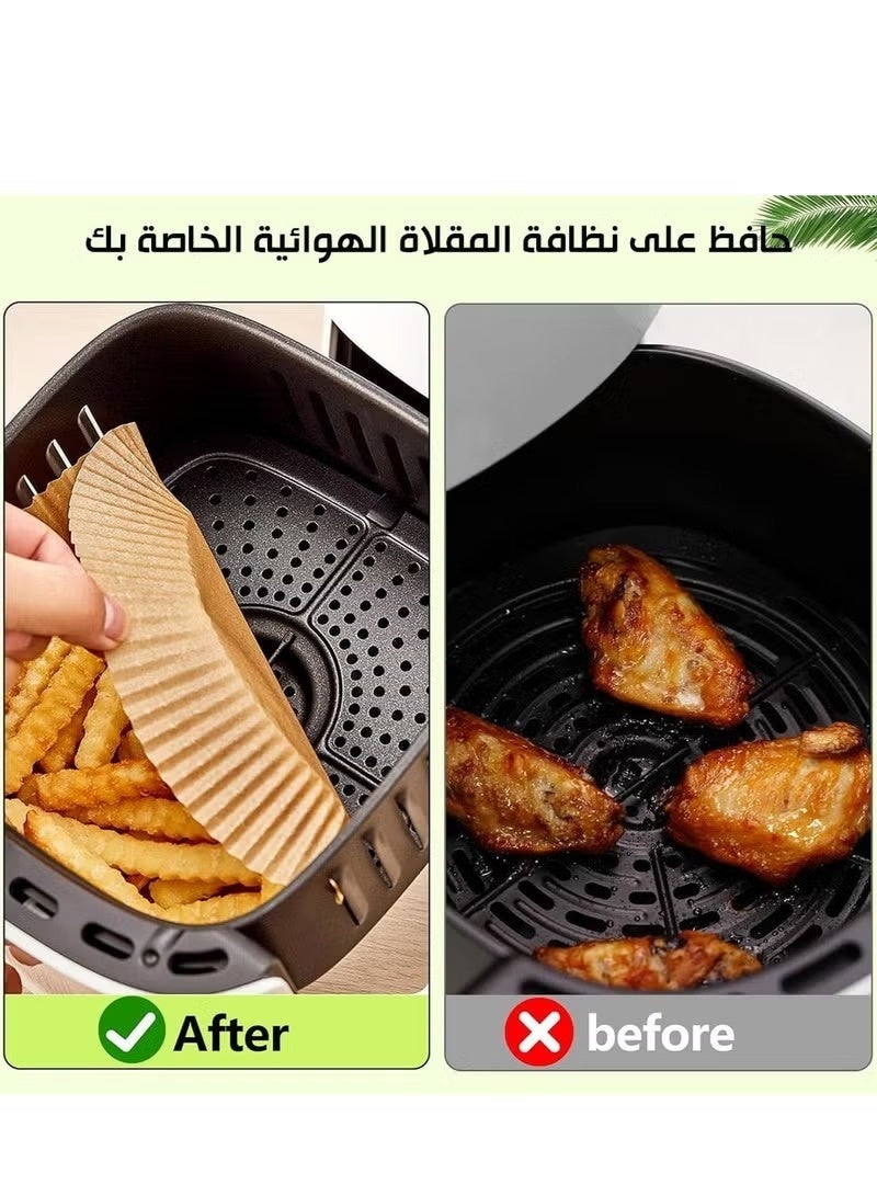 Air Fryer Paper - 100 Sheets, Hygienic Non-Stick Paper for Electric Fryers, Round Shape, 20cm, Baking, Roasting, and Microwave Frying Paper, Large Size - Image 2