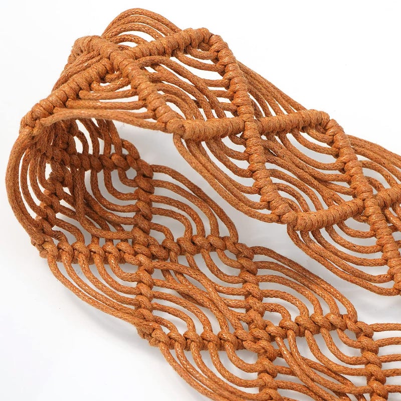 Suyi Boho Belt for Women Braided Woven Belts Bohemian Waist Belts for Dress Brown - Image 4