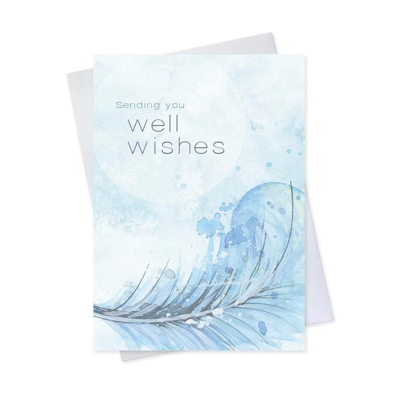 CEO Cards Get Well Soon Cards with Envelopes for Business & Family (Wisps of Feathers) Bulk 25 Pack of Thoughtfully Designed Recovery Cards with Envelopes (5x7 inch - A7) Office, Employees & Clients (GW1701) - Image 5