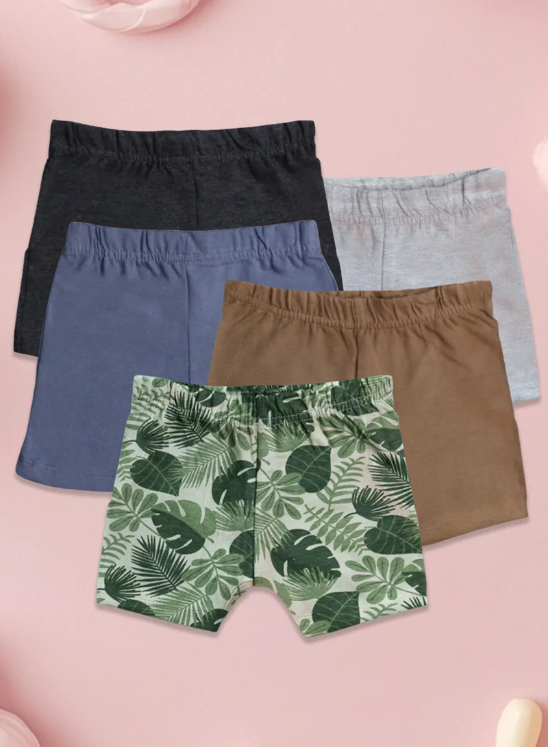 لؤي شورتات للأطفال الرضع والأطفال الصغار من الأولاد والبنات | قماش قطني ناعم جدًا 100% | شورتات صيفية فضفاضة من القطن والكتان | طقم كومبو | خصر مطاطي | شورتات جوغر بألوان سادة