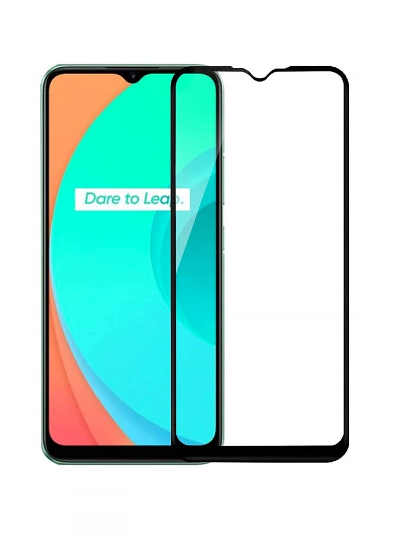 Super Tempered Glass Screen Protector 5D Designed For Realme C15 Full Glue Edge to Edge Full Screen Coverage And Bubble Free - Image 1