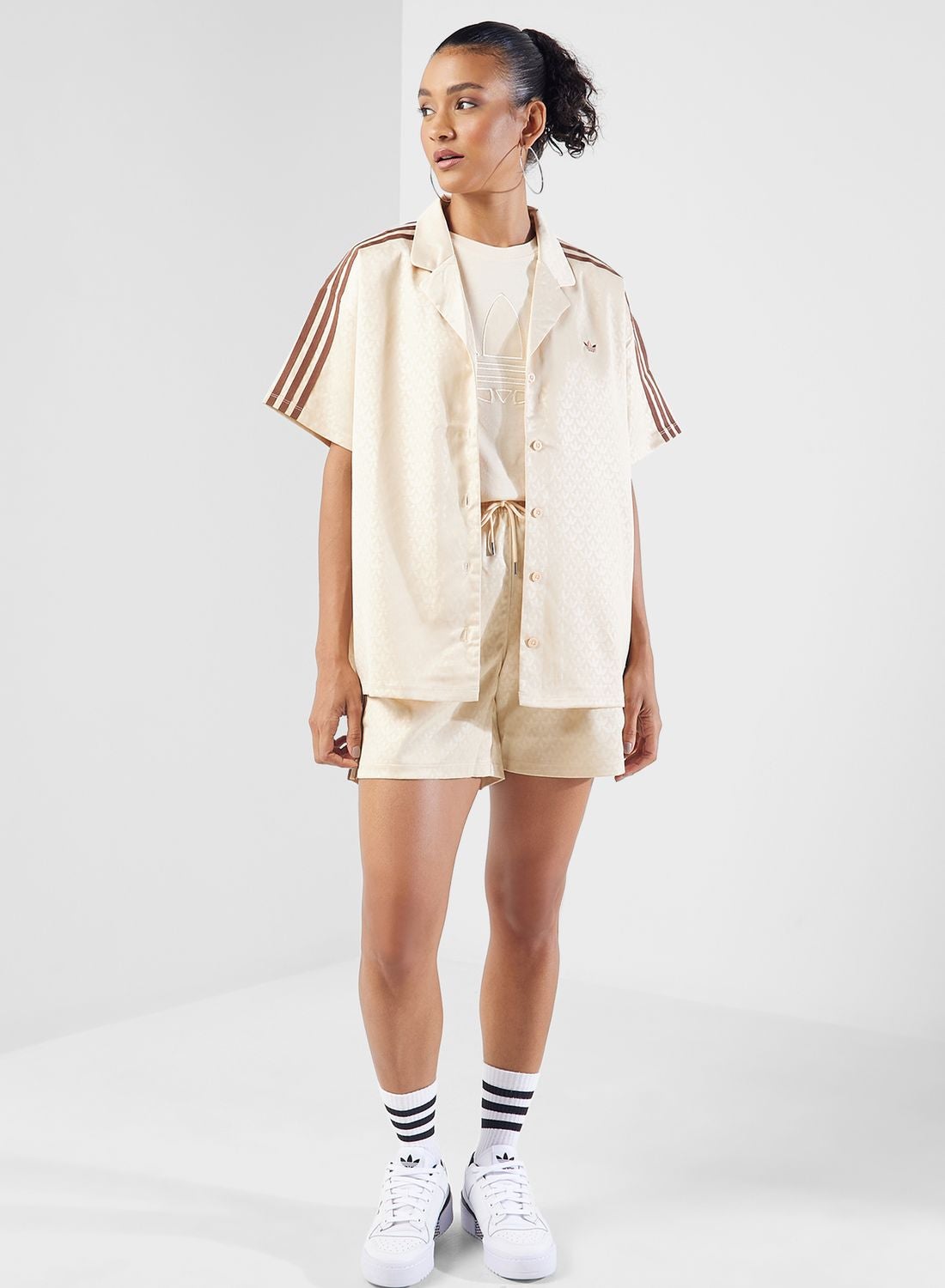 ADIDAS【快適な着心地が好評☆Trefoil Monogram Shorts】 adidas Originals Trefoil Monogram Shorts for Women | Best