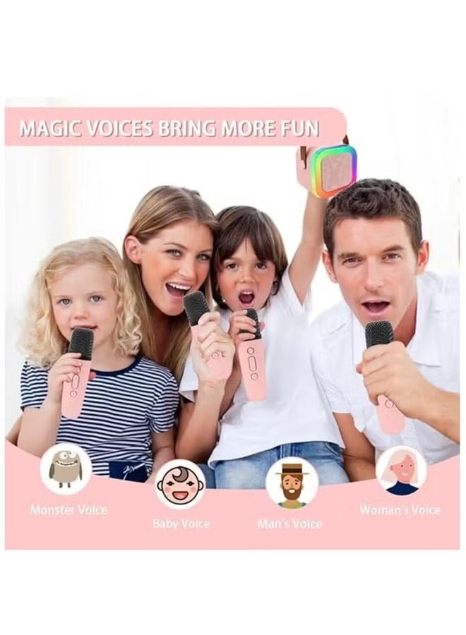 Kids Karaoke Machine Portable Bluetooth Speaker with Wireless Dual Microphone Children's toys for Home Outdoor Party  - Image 5