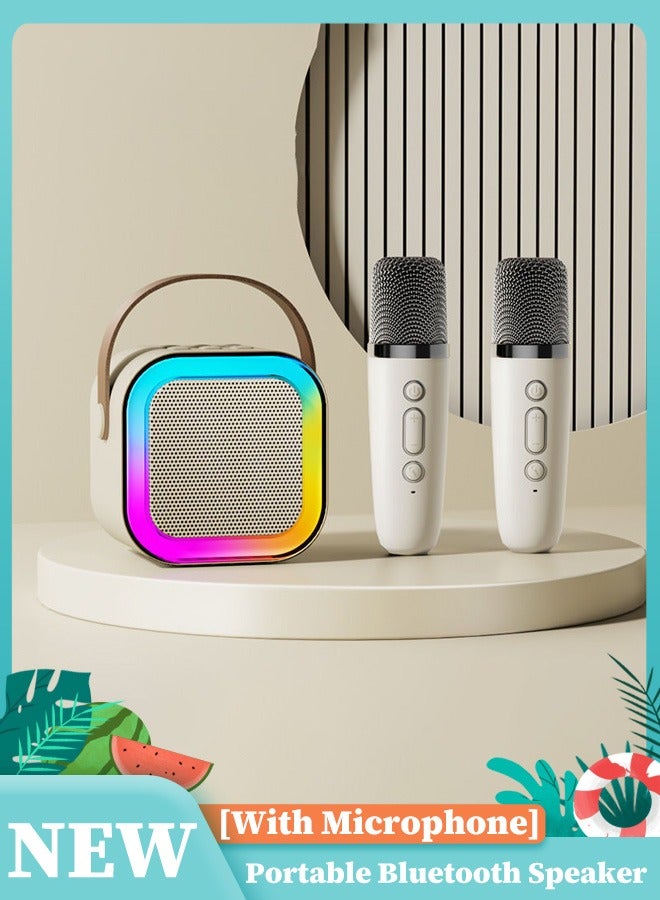 Kids Karaoke Machine Portable Bluetooth Speaker with Wireless Dual Microphone Children's toys for Home Outdoor Party  - Image 1