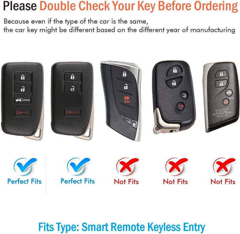 RYE for Lexus Key Fob Cover, Soft TPU Key Fob Case Full Protection for Lexus RX is ES GS LS NX RS GX LX RC LC Smart Key - Black - Image 2