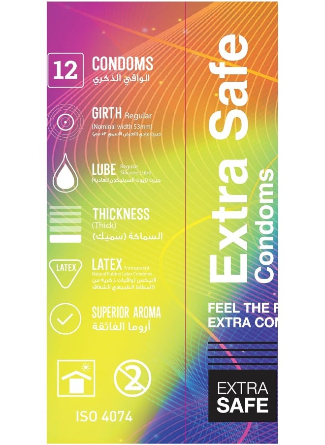 WOLAID Extra Safe Lubricated Condoms For Men - 12 Pieces  - Image 5