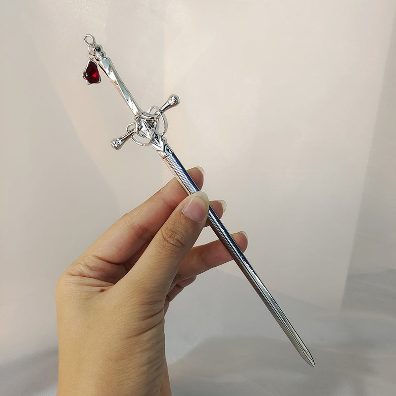 Generic Vintage Hairpin Tassel Step Shake Hanfu Accessory Silver Belt Pendant