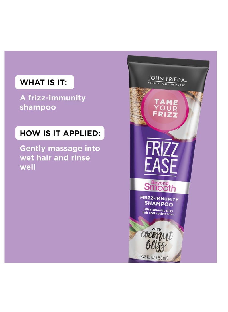 John Frieda - John Frieda Frizz-Immunity Shampoo with Pure Coconut Oil - Prevents Frizz and Anti-Humidity, 8.45 Ounces - Image 1