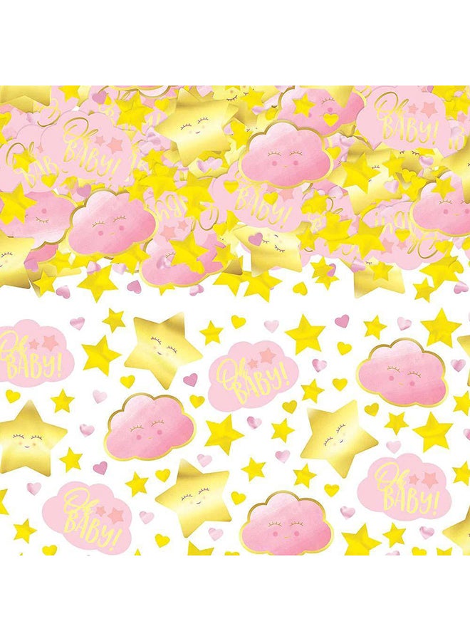 Amscan Oh Baby Girl Foil Confetti 2.5oz, Baby Shower Party Decorations