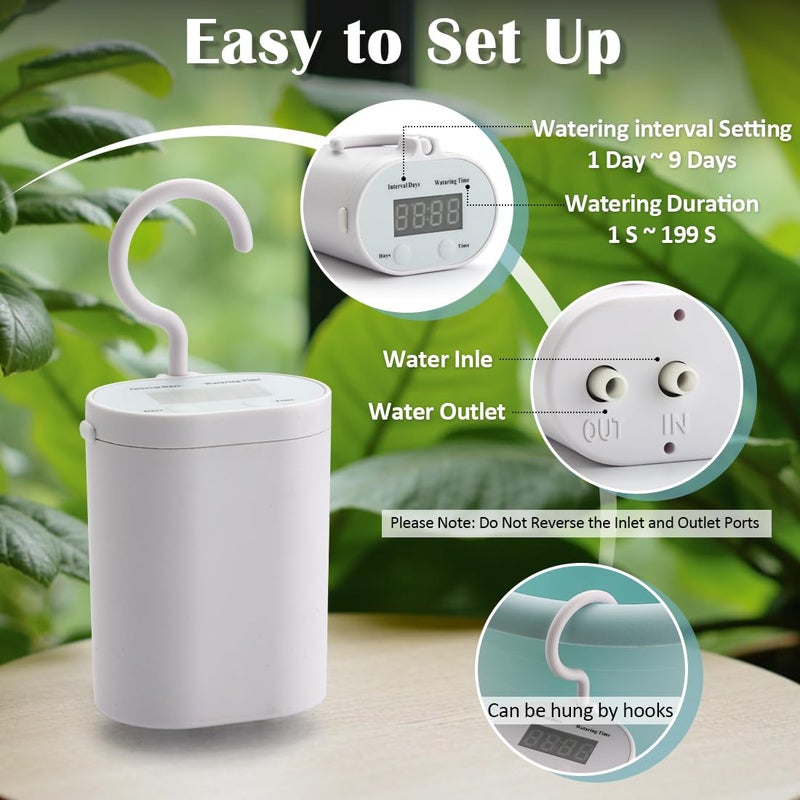 RooTrimmer Hanging Planters 10 Inch, 4 Pcs Flower Pots Automatic Watering System Set, Self Watering Hanging Basket with Drainage Hole for Indoor Outdoor Plants, Decor, Blue - Image 5