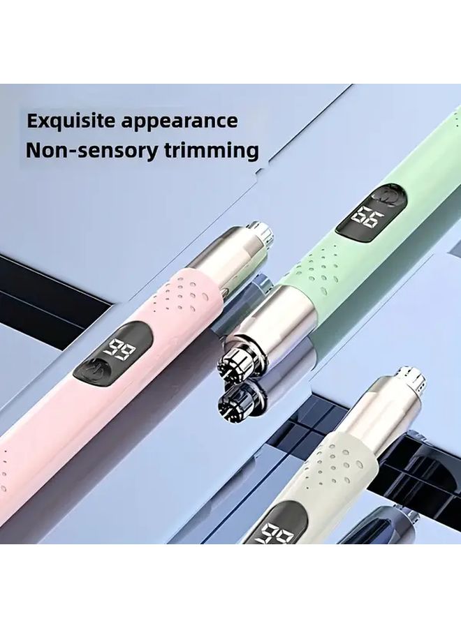 جهاز تشذيب شعر الأنف والحواجب متعدد الوظائف باللون الأبيض، قابل للشحن عبر USB - Image 4