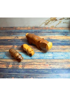 Egypt Antiques Hippopotamus 3 pieces, toys or decoration, natural carving, handmade  - Image 2